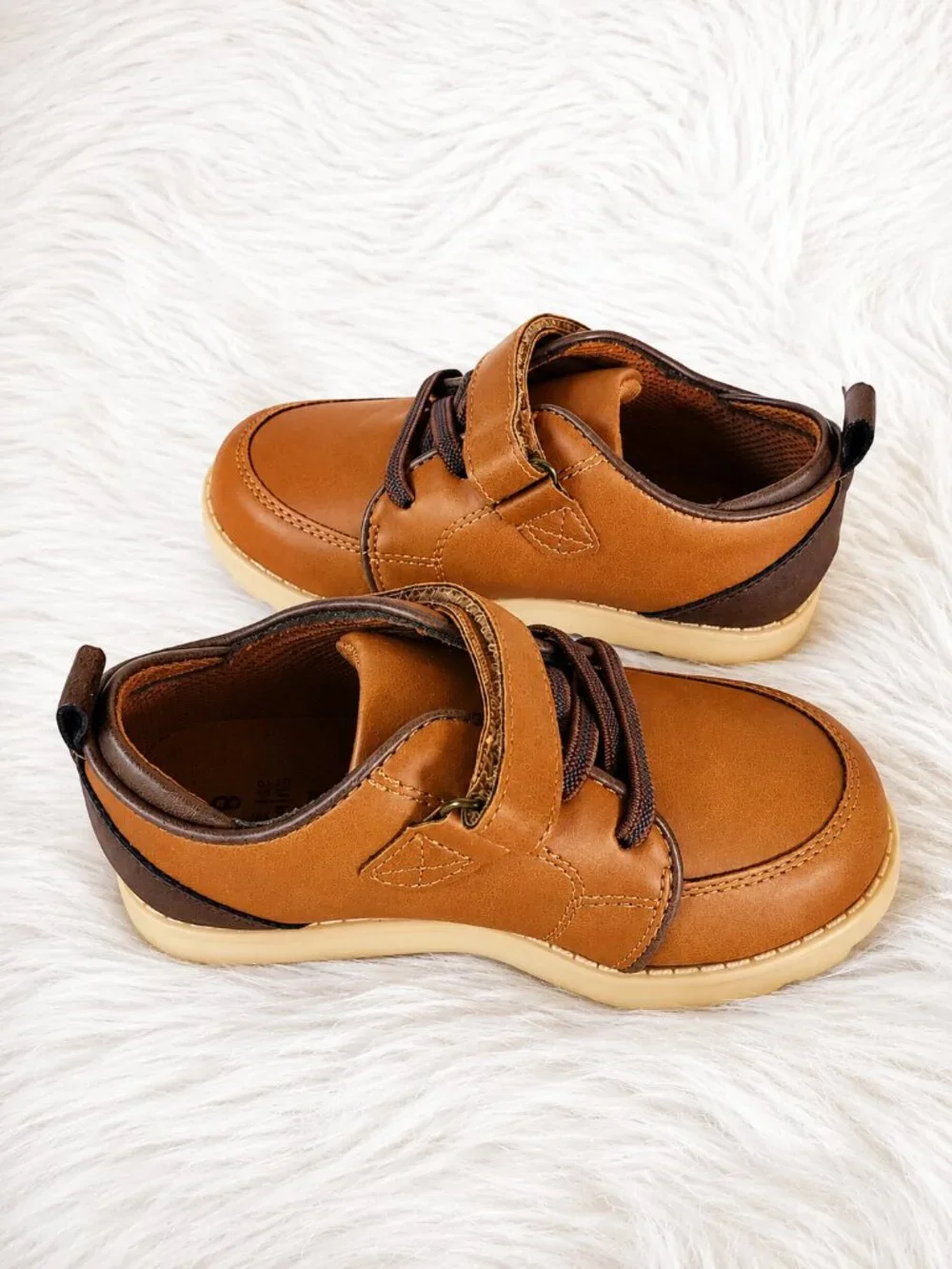 Dream Paris Boy's Cognac Comfortable Casual Dress Shoes SZ 8